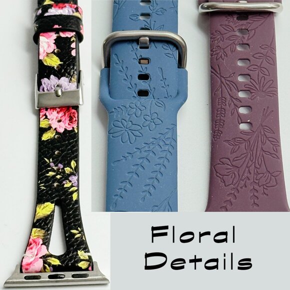 12 Watch Bands For Apple Watches 40MM Rubber, Metal, Leather, Stretchy M-L - Picture 7 of 11